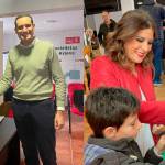 Juan Latorre y Ángeles Férriz ejerciendo el derecho al voto, en Arjona y en La Carolina, respectivamente. / Diario JAÉN. 
