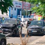 Coche accidentado en la colisión que se ha producido a las afueras de Úbeda.
