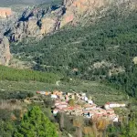 Vista aérea de la aldea de Vites, en el límite de la provincia con Castilla-La Mancha. / Ayuntamiento de Santiago-Pontones. 