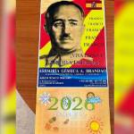 Calendario difundido por el alcalde de Puente de Génave, Francisco García, con la imagen de Francisco Franco. / Facebook de Francisco García.