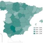 Mapa del Índice de Precios de Consumo (IPC) por provincias, del mes de octubre de 2025. / Instituto Nacional de Estadística.