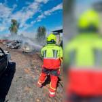 Extinción del incendio en La Parrilla. / Bomberos de Andújar.