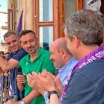 Fran Anera, Manuel Herrero, Sebastián Moya y Julio Millán, en el Ayuntamiento de la capital. / Jason Moyano / Diario JAÉN. 