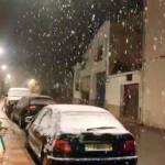 Captura del vídeo de la nevada en La Matea, de Ángel Alguacil.