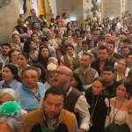 Momento de la llegada de la Virgen de la Cabeza a su santuario.