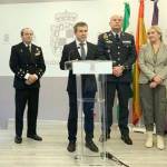 Evaristo Gutiérrez, Julio Millán, Miguel Durán y María Espejo en la presentación de los actos del Ejército del Aire con motivo del 1.200 aniversario de la capitalalidad de Jaén. 