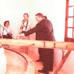 La comitiva canadiense durante su visita al Museo del Aceite. / Lucas Contreras / Archivo histórico del Diario JAÉN.