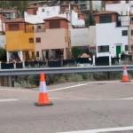 Hundimiento de la vía.