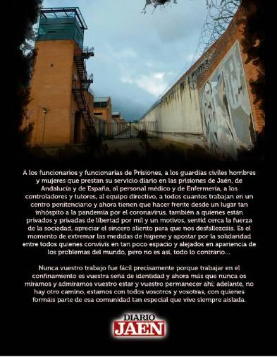 Todas las felicitaciones al trabajo de Diario JAÉN y los aplausos públicos a los valientes de la sociedad