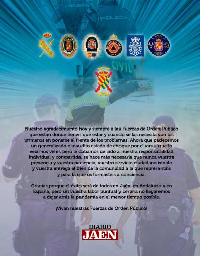 Todas las felicitaciones al trabajo de Diario JAÉN y los aplausos públicos a los valientes de la sociedad