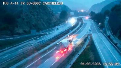 Tramo de la A-44 próximo al incidente.