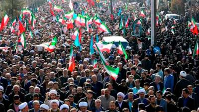 Movilizaciones en Irán, este 12 de enero.