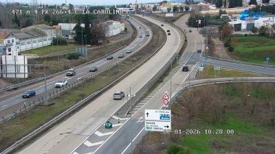 Estado actual de la A-4, en el kilómetro 266,43 sentido creciente, hacia La Carolina. / DGT.