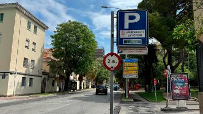 Señal de aparcamiento en la calle Baeza de Jaén. / Ayuntamiento de Jaén.