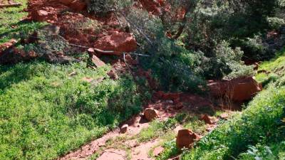 Desprendimientos registrados en el cerro de la Guaría. / Subdelegación del Gobierno.