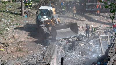 Impacto de un misil en Kiev, en una imagen de archivo. / Ukrinform / dpa.