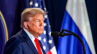 Donald Trump, en la rueda de prensa posterior a la reunión con Putin. / Gavriil Grigorov / Contacto / Europa Press.