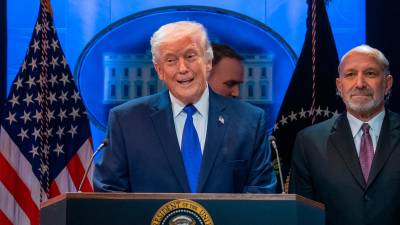 Comparecencia de Donald Trump tras conocer el fall del Tribunal Supremo. / Andrew Leyden / ZUMA / Europa Press.