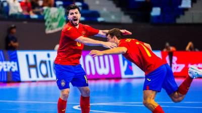 ALEGRÍA. Dani Zurdo celebra un gol conseguido en un amistoso ante Marruecos.