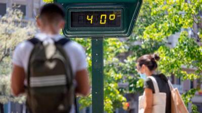 Termómetro en 40 grados durante una ola de calor en Andalucía. /Fotografía: Europa Press.