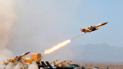 Lanzamiento de un dron iraní durante unas maniobras militares del Ejército. Archivo. / Europa Press.