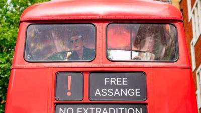 Protesta en apoyo de Julian Assange en Londres en julio de 2022. / Dominic Lipinski / Pa wire / dpa / Archivo Europa Press.