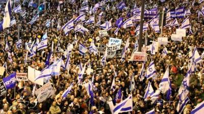 Una de las protestas contra la reforma de Netanyahu. / Europa Press.