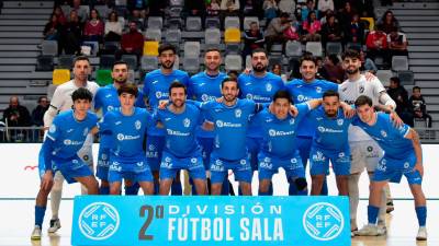 Plantilla del Avanza Jaén Futsal, antes del partido frente al Leganés FS. / Juan Pedro Sánchez.