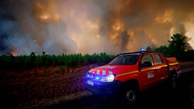 Incendio en la región de Gironda y las Landas de Francia / Reuters.