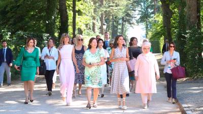 Ver Fotogalería. La Reina Letizia, anfitriona de lujo en la visita de las ‘primeras damas’ a la Granja de San Ildefonso. /Europa Press / Casa de S. M. el Rey.