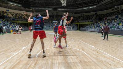 Imagen de un entrenamiento del Jaén CB en el Olivo Arena. / Jaén CB.