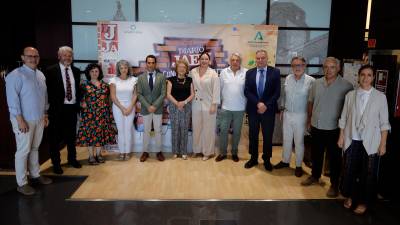 José Carlos León, Juan Espejo, Conchi Mengíbar, Blanca Aguilar, Francisco José Solano, Carmen Espín, Ana Gómez, Juanjo Díaz, Miguel Sáinz, Rafael Bonilla, Miguel Ortega y Manuela Rosa. / Jason Moyano / Diario JAÉN. 