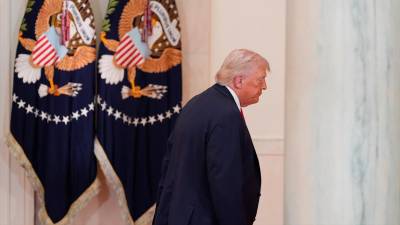 Donald Trump, tras dirigirse a la nación. Alex Brandon / Contacto / Europa Press.