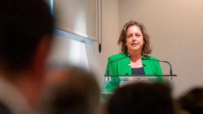 La futura número 1 del PP en las próximas Elecciones al Parlamento de Andalucía por Jaén, Catalina García, en un acto de hoy. / Diario JAÉN