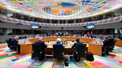 Consejo Europeo reunido en Bruselas en la cumbre ordinaria de octubre. Archivo.