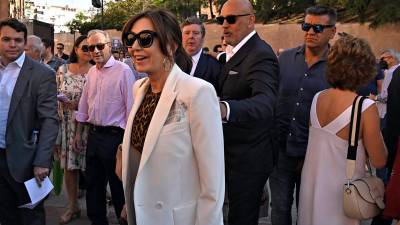 Ana Rosa Quintana llega a la plaza de Las Ventas. / Fotografía: Europa Press.