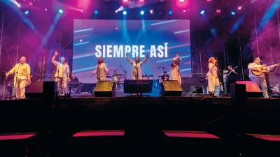 Los componentes de “Siempre Así”, durante un concierto este año, en Madrid.
