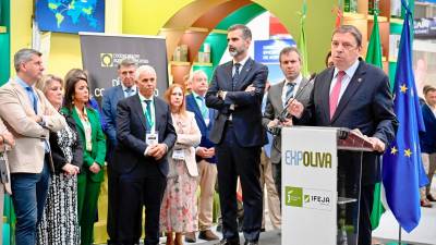El ministro de Agricultura, Pesca y Alimentación, Luis Planas, durante su intervención en la inauguración de Expoliva. / Juan de Dios Ortiz / Europa Press. 