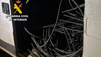 Cable sustraído. / Guardia Civil.