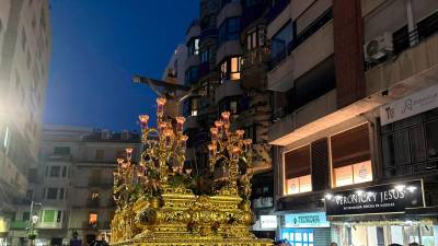 Cristo de la Vera Cruz a la altura de la carrera oficial. / Elisabeth Ruiz.