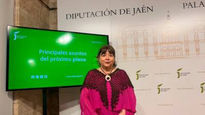 Pilar Parra, en la rueda de prensa. / Francisco J. Marín / Diario JAÉN.