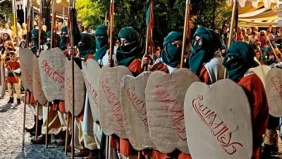 Recreación del asalto a la villa, la escenificación sobre la Orden de Calatrava y la defensa del municipio alcaudetense contra el ejército nazarí. / Tano García. 