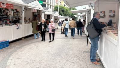 Imagen de archivo de casetas para la Feria del Libro en la calle Roldán y Marín, en la 38 edición. / Diario JAÉN.