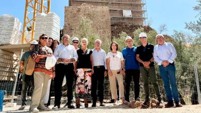 Visita a la intervención en el castillo de Bélmez de la Moraleda. / Junta de Andalucía.
