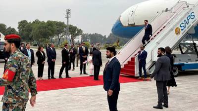 JD Vance, a su llegada a Pakistán. / Europa Press.