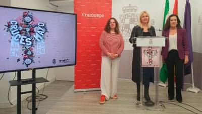 Desiré Amaro, Carmen Espejo y Ada Bernal durante la presentación. / Ayuntamiento de Jaén.