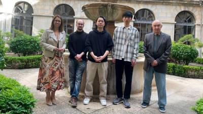 África Colomo, los finalistas del concurso, Ruggiero Fiorella, Yusuke Suzuki y Ayumu Ibaraki, y Albert Attenelle. / Ana Lechuga / Diario JAÉN.