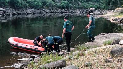 Dispositivo de búsqueda del desaparecido en el embalse del Jándula. / Guardia Civil. 