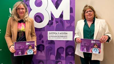 La vicerrectora Pilar Fernández y la directora de Igualdad, Nieves Moyano. / Universidad de Jaén.