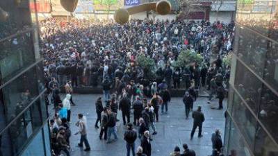 Protestantes, a 29 de diciembre. Archivo.